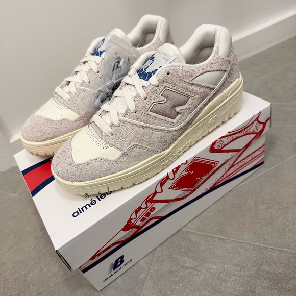 New Balance x Aime Leon Dore 550 Sneakers Gray Suede white blue 6.5 NIB - Picture 3 of 8